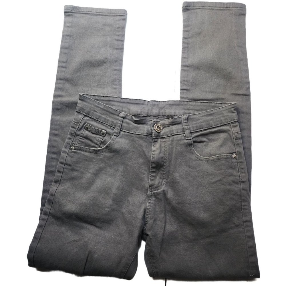 Qazel Vorrlon Sz 30 Grey Distressed Knee Womens Jeans